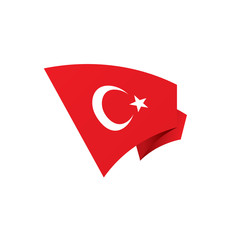 Turkey flag, vector illustration