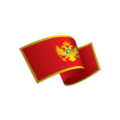montenegro flag, vector illustration
