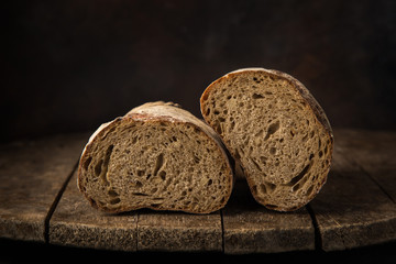 fresh baked homemade bread with sunflower seed