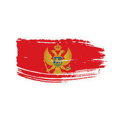 montenegro flag, vector illustration