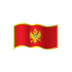 montenegro flag, vector illustration