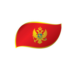 montenegro flag, vector illustration