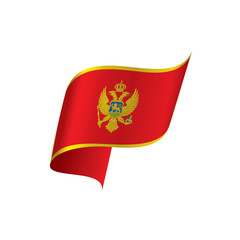 montenegro flag, vector illustration