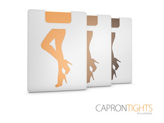 Shiny tights with sparkles. Fashion model 3d illustration