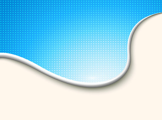 Obraz premium Abstract backround blue, wavy 3d vector illustration