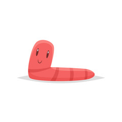 Cute worm vector