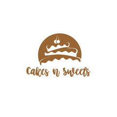 Fototapeta premium Delicious chocolate cake vector illustration.