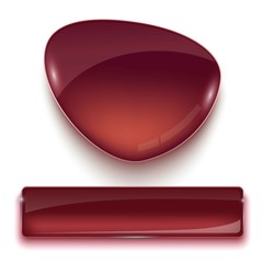 Vector illustration of Realistic glass banners set.