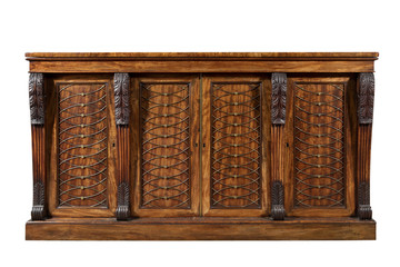 Old antique English  mahogany chiffonier side cabinet dresser base.