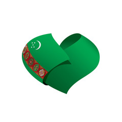 Turkmenistan flag, vector illustration