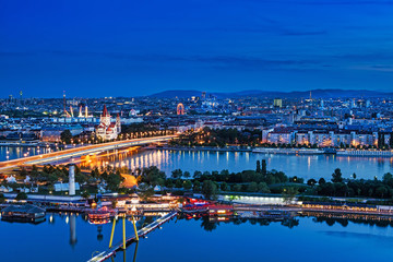 Wien Panorama bei Nacht