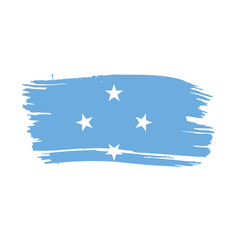 Obraz na płótnie Canvas Federated States Micronesia flag