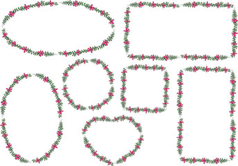 rose and heart shape flower design