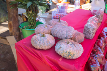 Pumpkin on the table