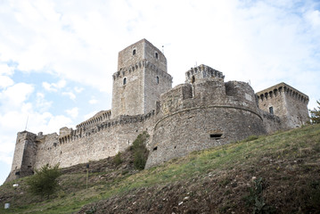 Fototapeta na wymiar famous medieval fortress in Assisi Italy