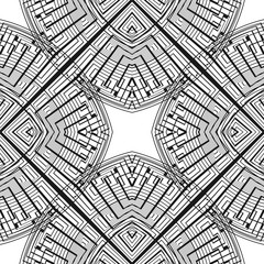 Geometric seamless pattern. Vector abstract background. Creative black and white ornament.