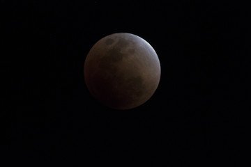 Lunar Eclipse on 31 JANUARY 2018 in Chiang Mai, Thailand.