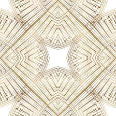 Geometric seamless pattern. Vector abstract background. Creative gold ornament.