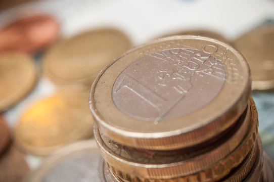 euros en billets et pièces de monnaie
