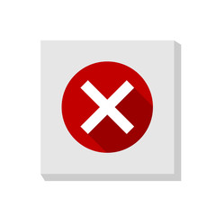 Obraz premium Delete sign. Red circle. X icon