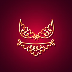 Swimsuit neon sign. Neon sign, bright signboard, light banner. Vector icon