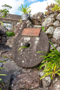 Village in Faj&atilde; Grande on the island of Flores in the Azores, Portugal