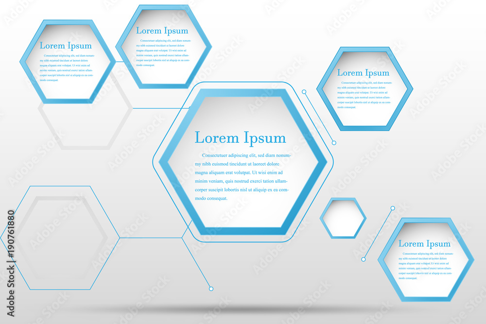 Poster hexagonal pattern design background for business and presentation concept.