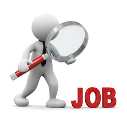 omino 3d in cerca di lavoro