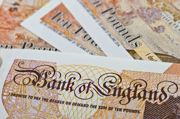 British pounds banknotes 