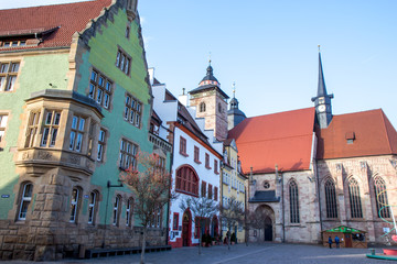  historic half-timbered houses in schmalkalden thuringia