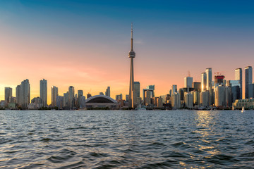 Toronto skyline at sunset - Toronto, Ontario, Canada.  © lucky-photo