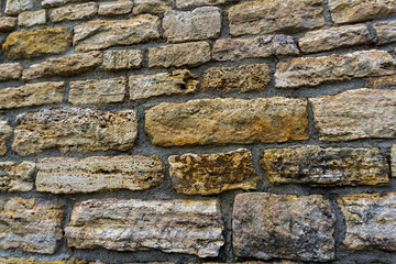 A wall,made out of rough stones