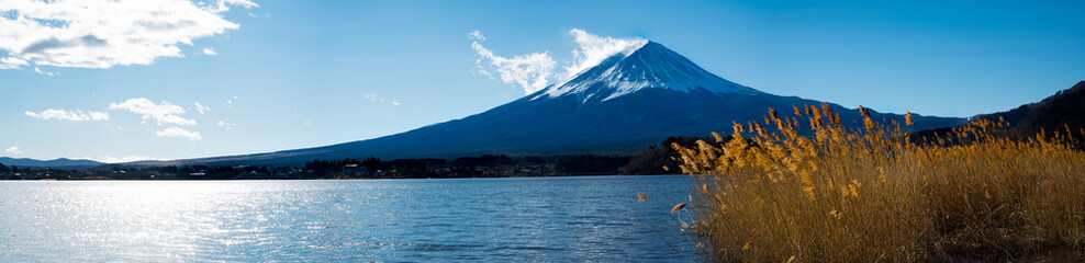 Panorama view of Mt. Fuji at Oishi Park