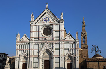 Fototapeta na wymiar The Basilica di Santa Croce church in Florence, Italy