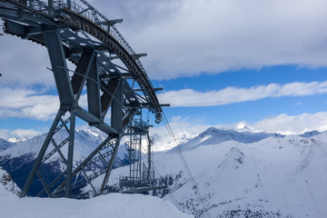 Top station of Paradiso cable car, Passo Tonale, Italy