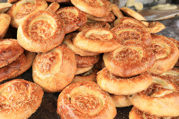 bunch of naan flat breads closeup