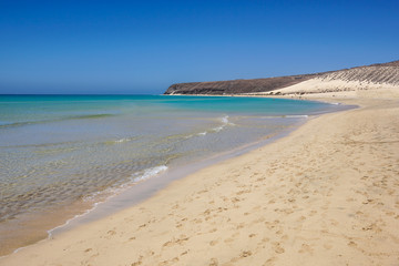 Jandia beach Risco el Paso Fuerteventura at Canary Islands of Spain