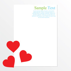 Valentine card with space for text