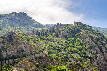 Obraz premium Mountains near old town Kotor, Montenegro.