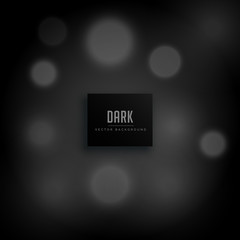 black bokeh effect vector background