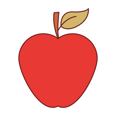 apple fruit organic diet natural vegetarian food vector illustration