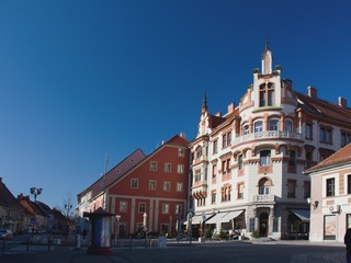 Quiet Sunday morning in Maribor, a city in Slovenia,