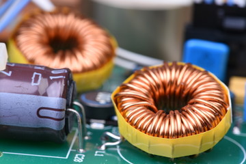Inductor copper coil on circuit board
