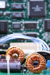 Inductor copper coil on circuit board