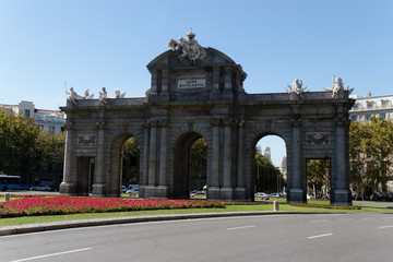 Fototapeta na wymiar Detail of Puerta de Alcalá