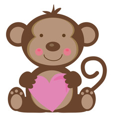 Happy Valentines Day Monkey