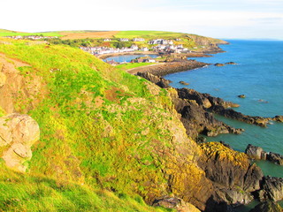 Scottish coastal view the village of Portpatrick