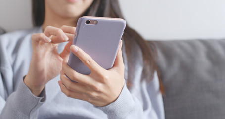 Woman using mobile phone