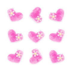 Seamless pattern with pink heart on white background, Valentine concept