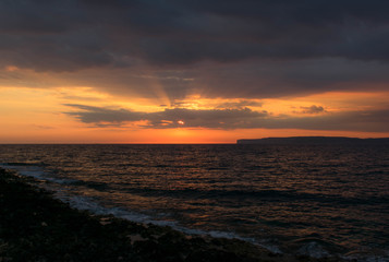 Reddish sunset